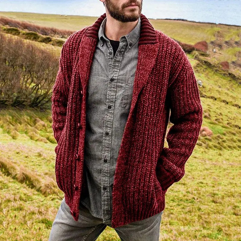 Men's Cotton Cable-Knit Button Cardigan image 1