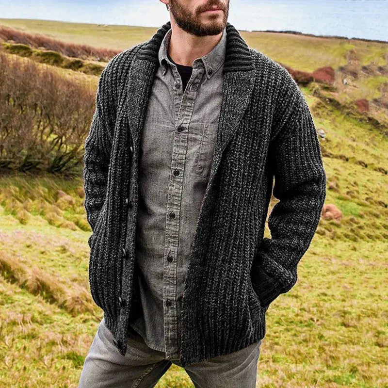 Men's Cotton Cable-Knit Button Cardigan image 2