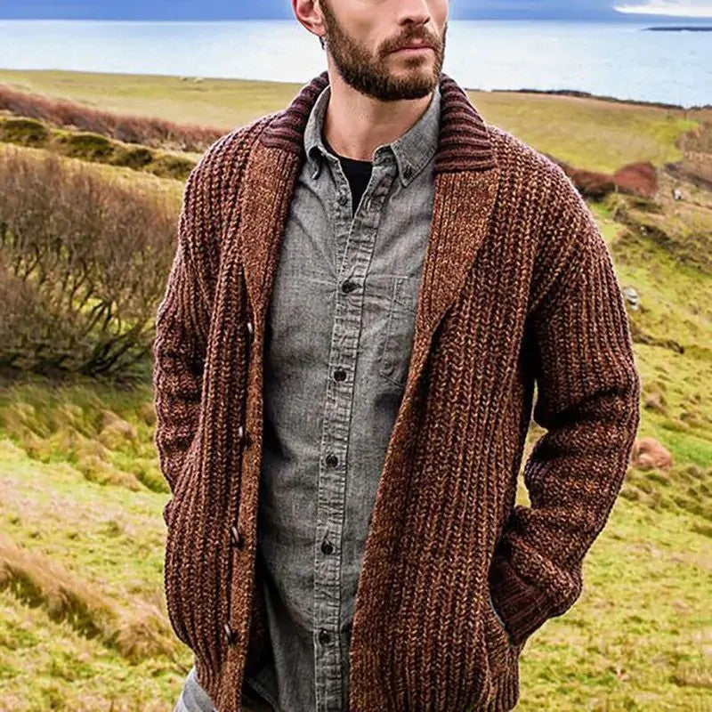 Men's Cotton Cable-Knit Button Cardigan image 4