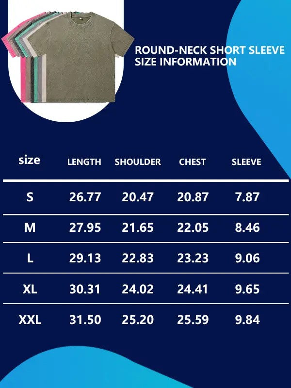 Unisex 230gsm Washed Cotton Crew-Neck T-Shirt image 9