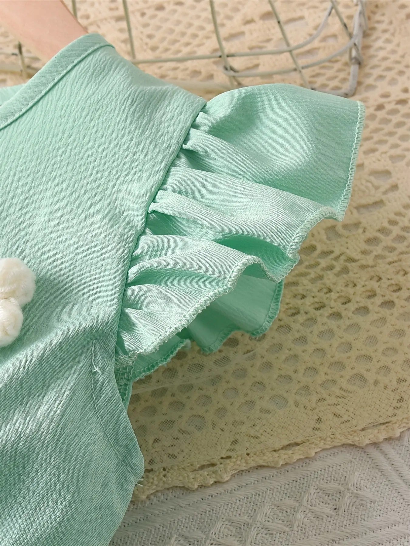 Girls' Cotton-Blend Woven Dress with Mini Bag image 3