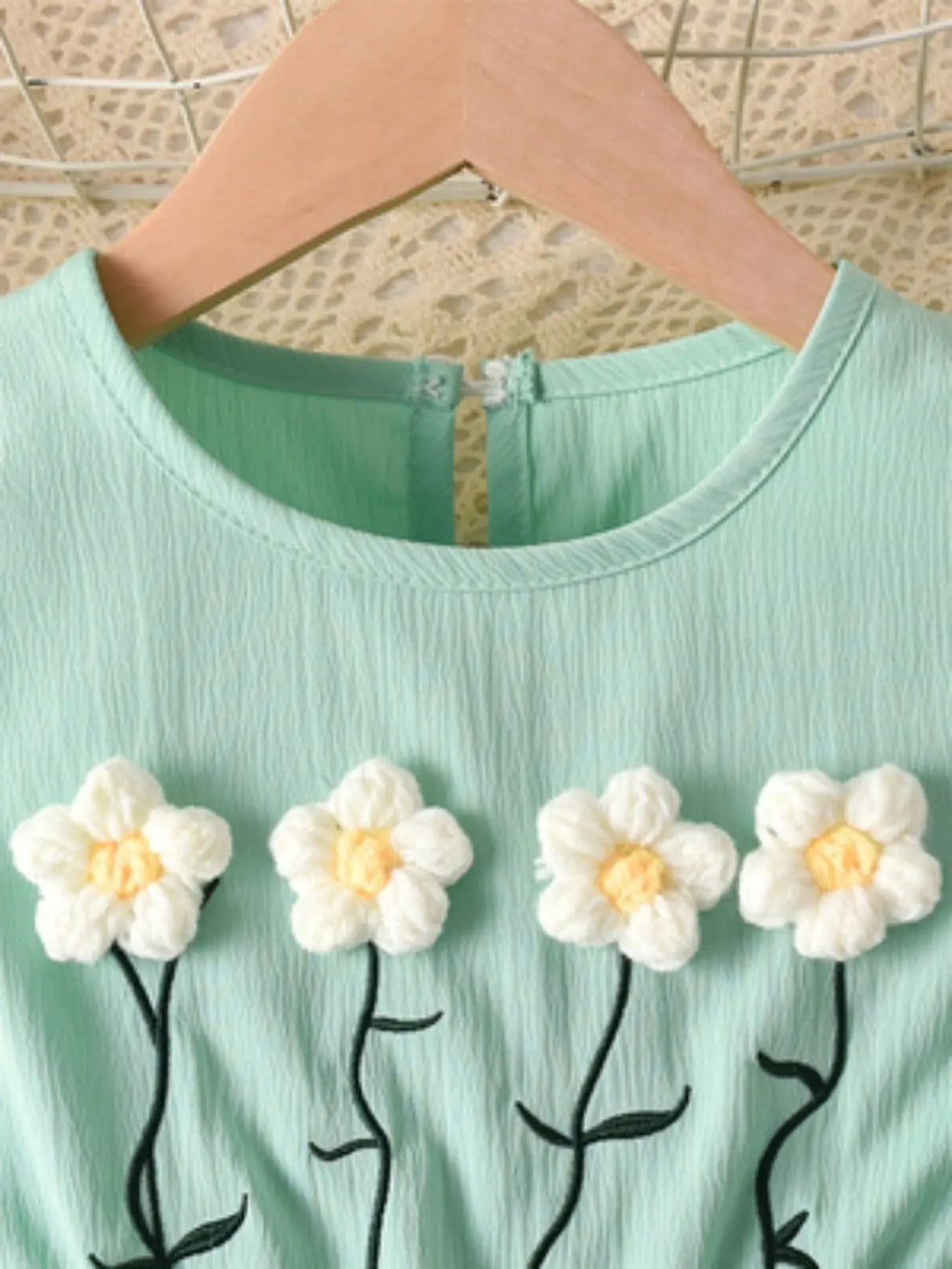Girls' Cotton-Blend Woven Dress with Mini Bag image 4