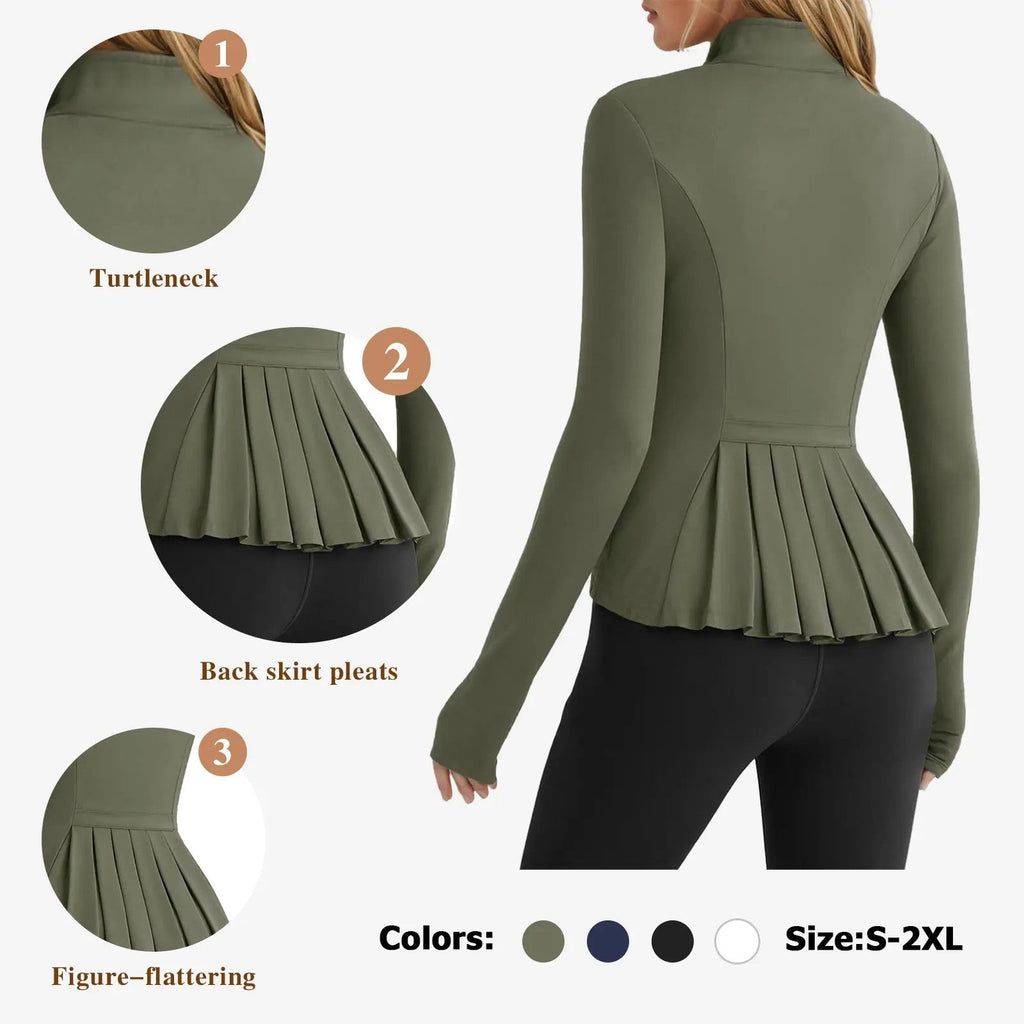 Women's Synthetic Woven Zip Jacket image 2