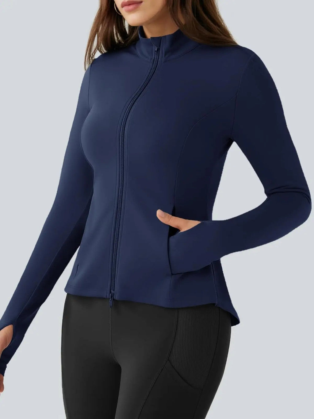 Women's Synthetic Woven Zip Jacket image 5