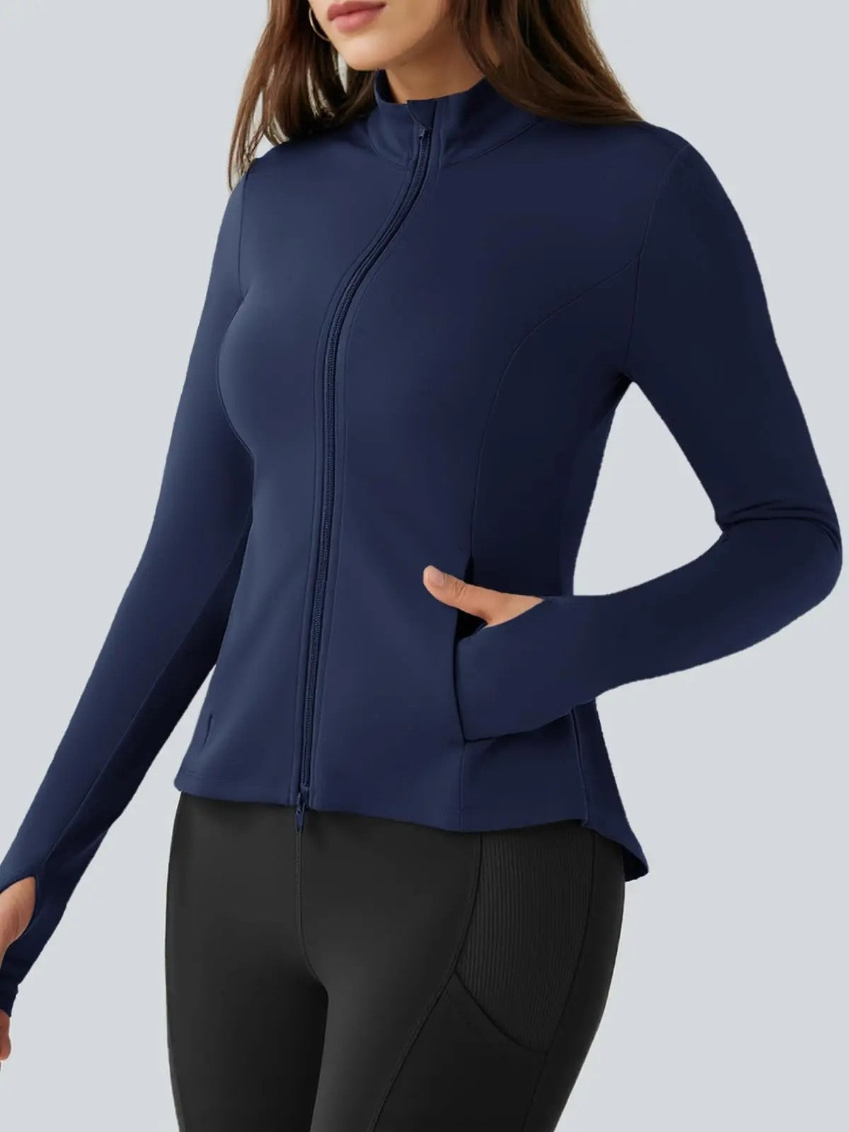 Women's Synthetic Woven Zip Jacket image 5