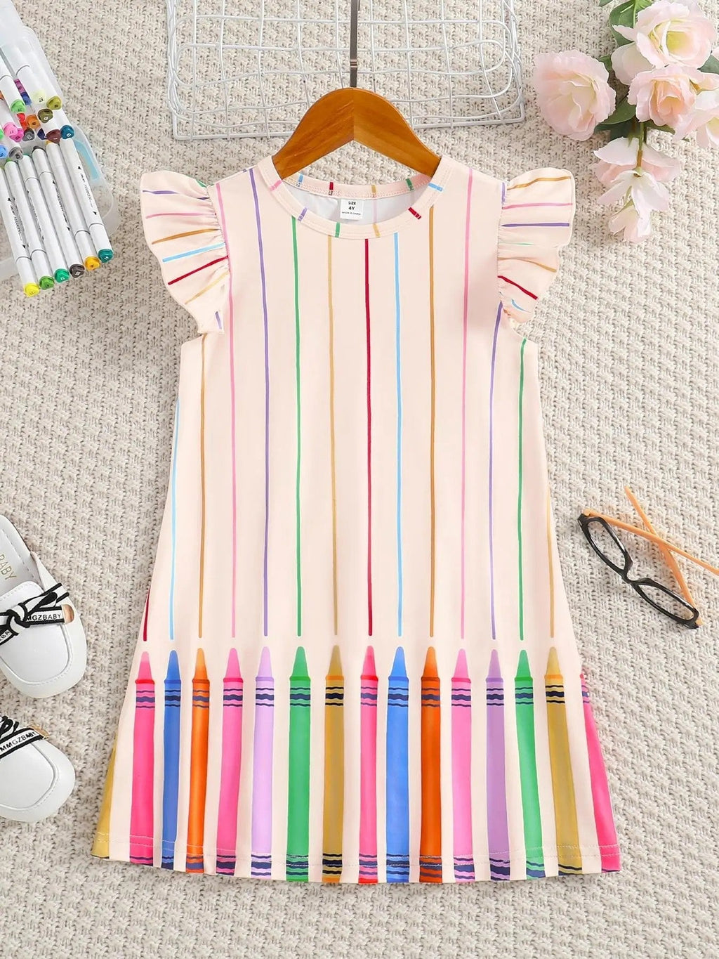Girls' Stretch Nylon Knit Dress image 1