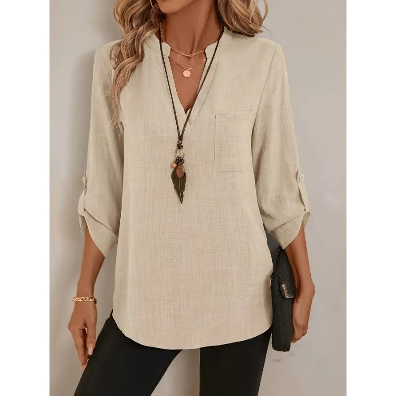 Women's Polyester Woven Pullover Top image 1