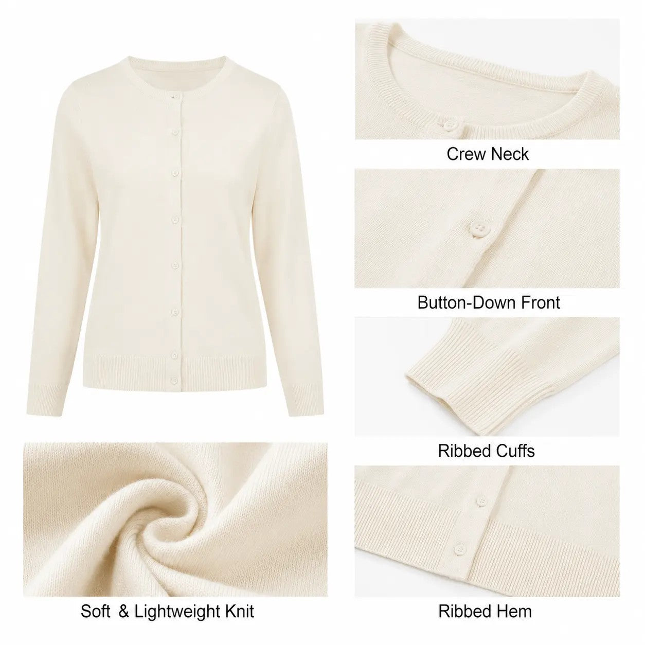 Women's Cotton-Blend Knit Cardigan image 2
