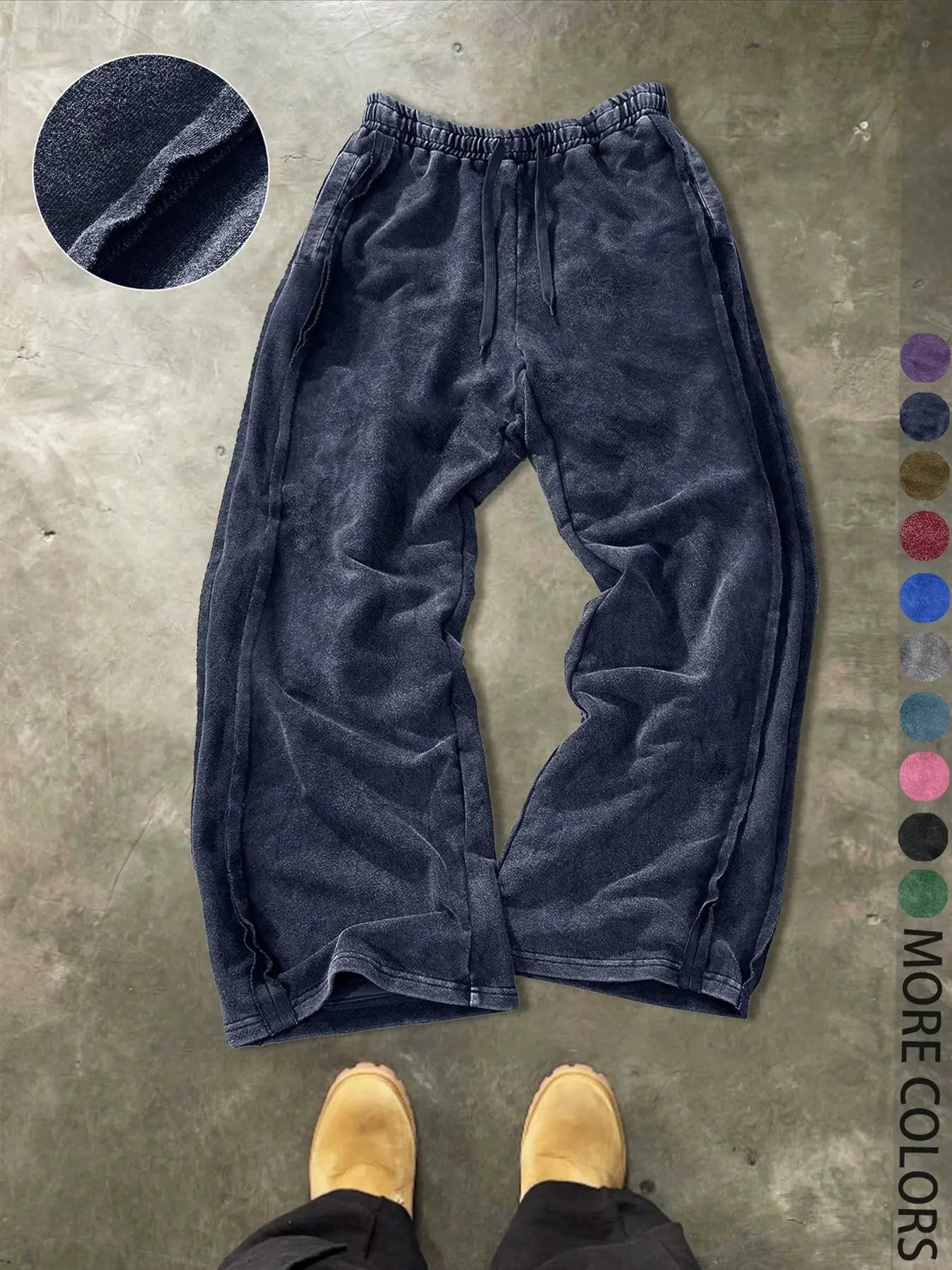 Men's 100% Cotton Knit Casual Pants image 3