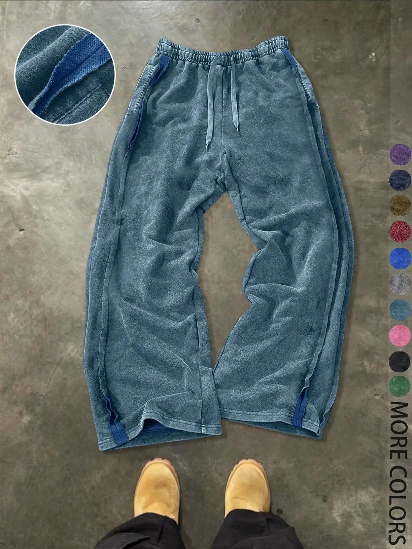 Men's 100% Cotton Knit Casual Pants image 6