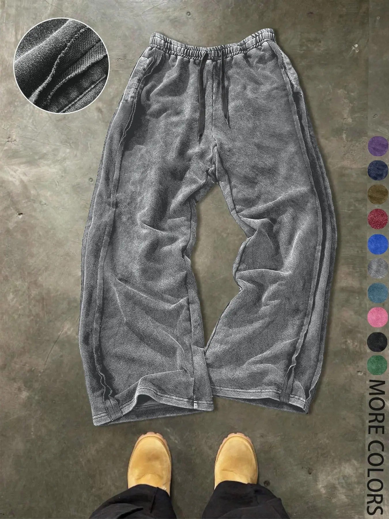 Men's 100% Cotton Knit Casual Pants image 7