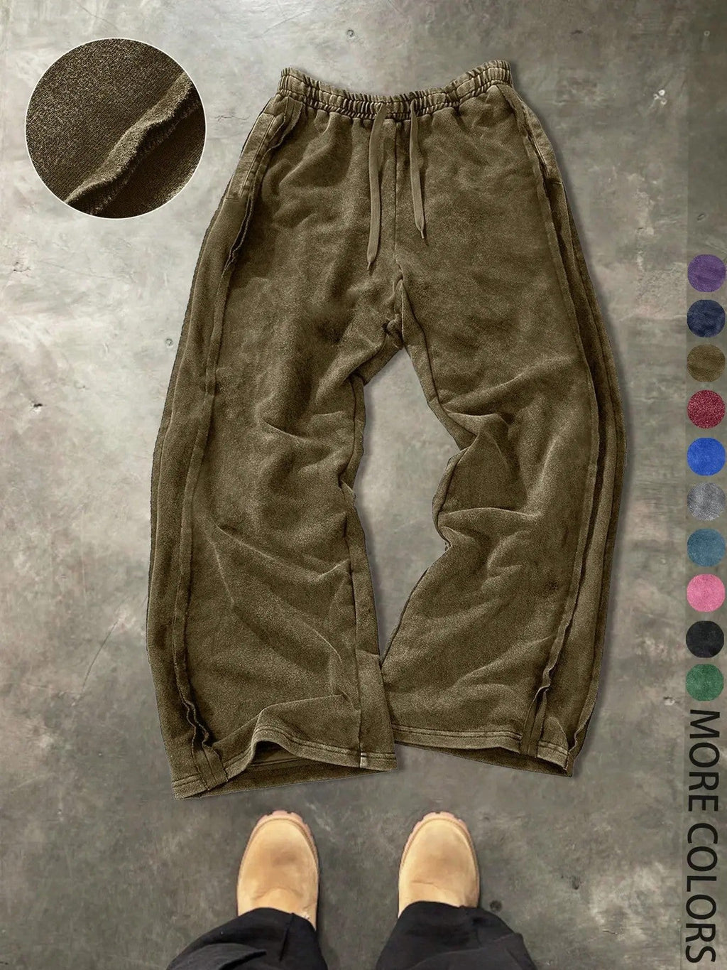 Men's 100% Cotton Knit Casual Pants image 8