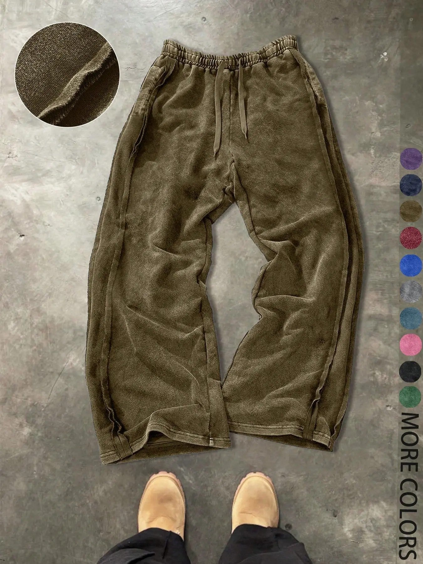 Men's 100% Cotton Knit Casual Pants image 8