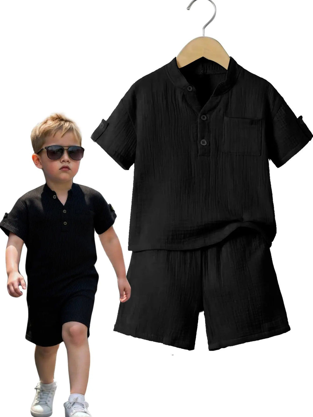 Boys' Polyester-Cotton Woven Set image 3