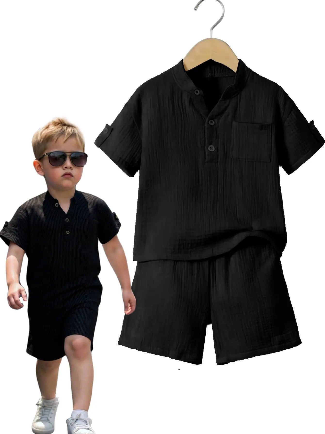 Boys' Polyester-Cotton Woven Set image 3