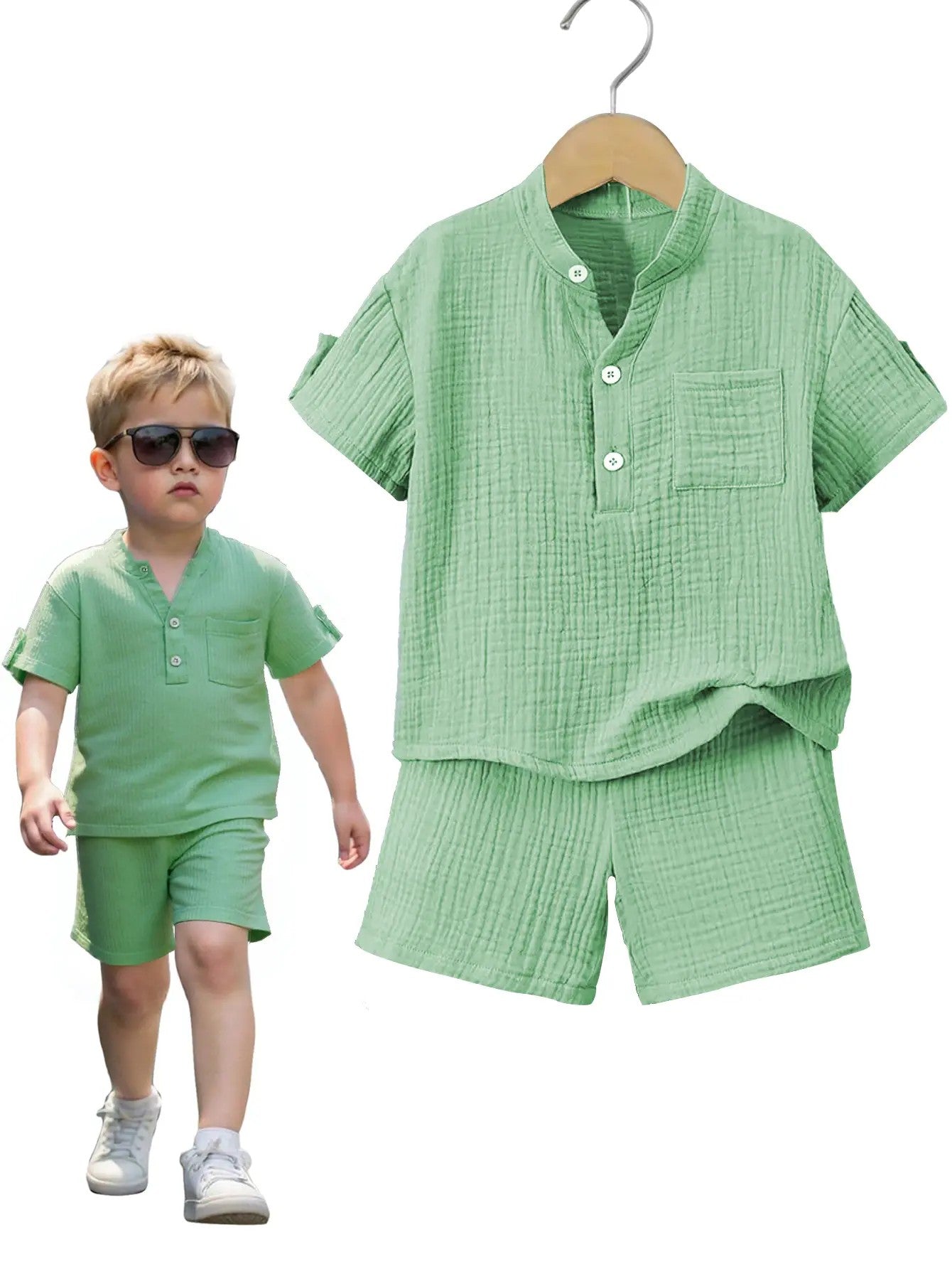Boys' Polyester-Cotton Woven Set image 7