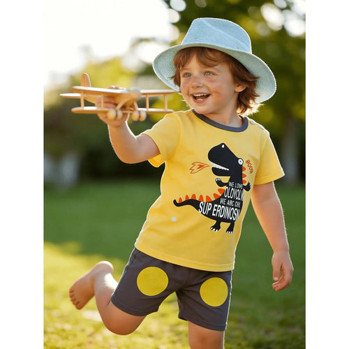 Boys' 100% Cotton Knit Outfit Set image 2