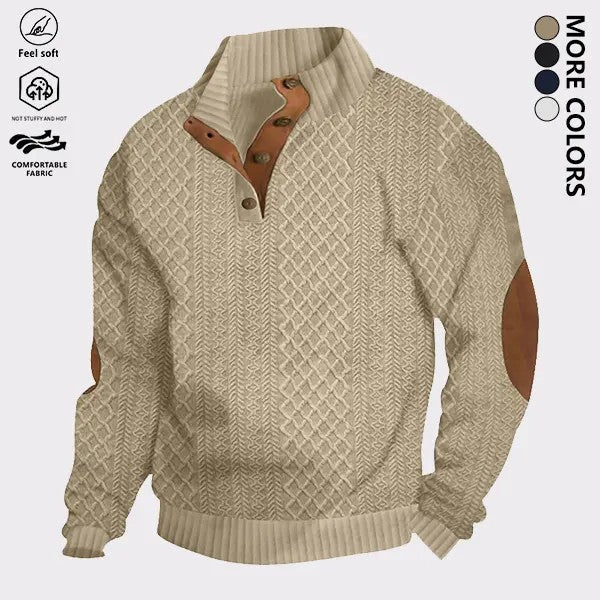 Men's Synthetic Knit Pullover Top image 3