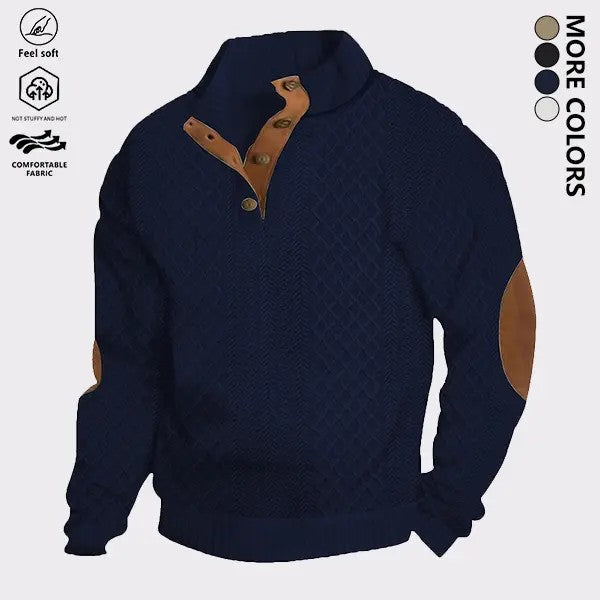 Men's Synthetic Knit Pullover Top image 4