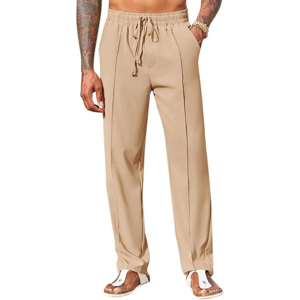 Men's Cotton-Blend Classic Woven Trousers image 1