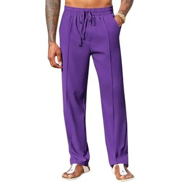 Men's Cotton-Blend Classic Woven Trousers image 2