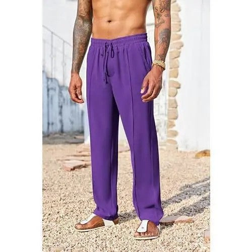 Men's Cotton-Blend Classic Woven Trousers image 3