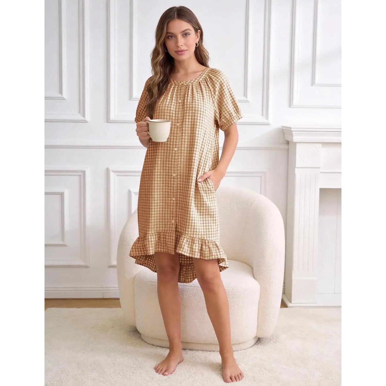 Women's 100% Cotton Knit Nightdress image 2