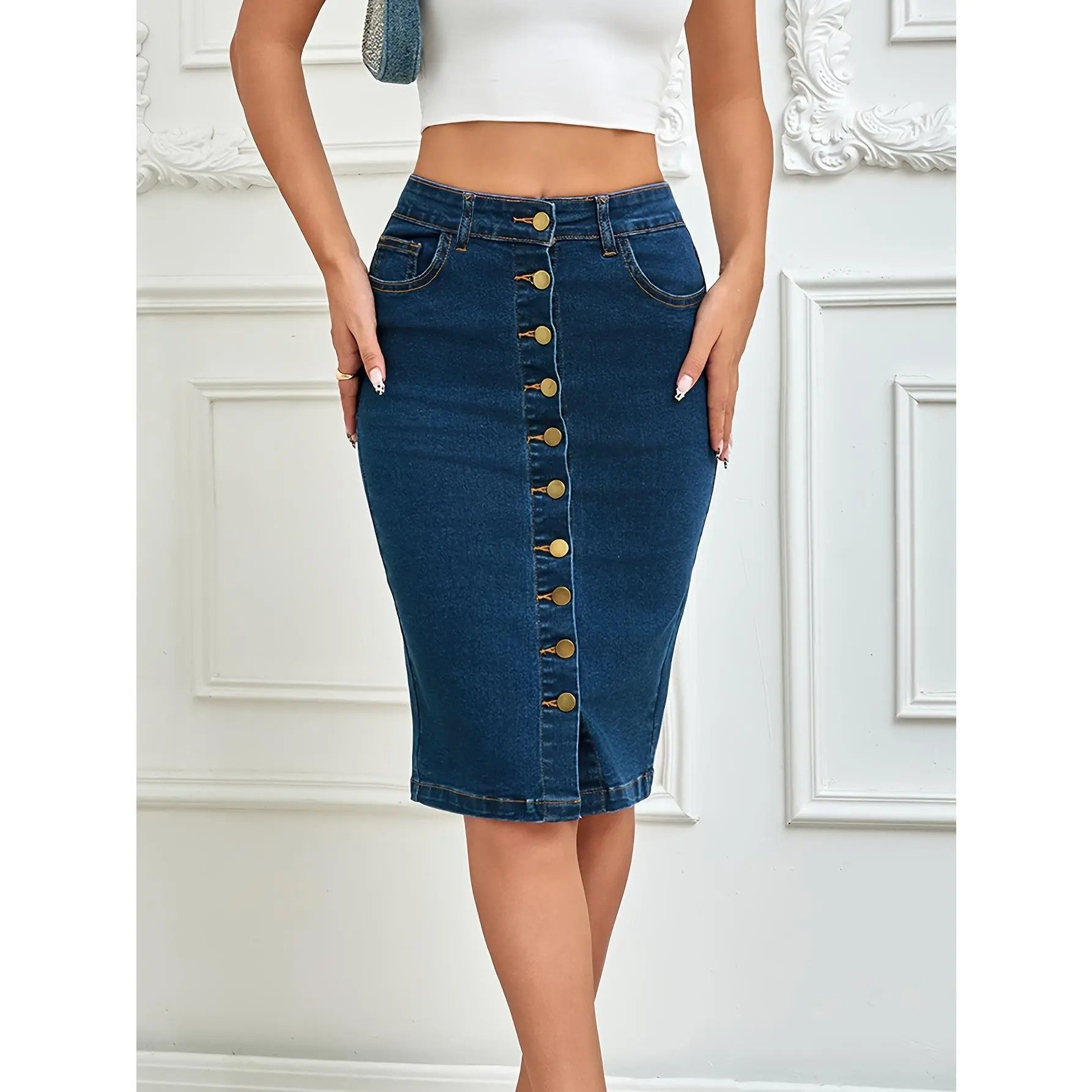 Women's Stretch Cotton Woven Skirt image 4