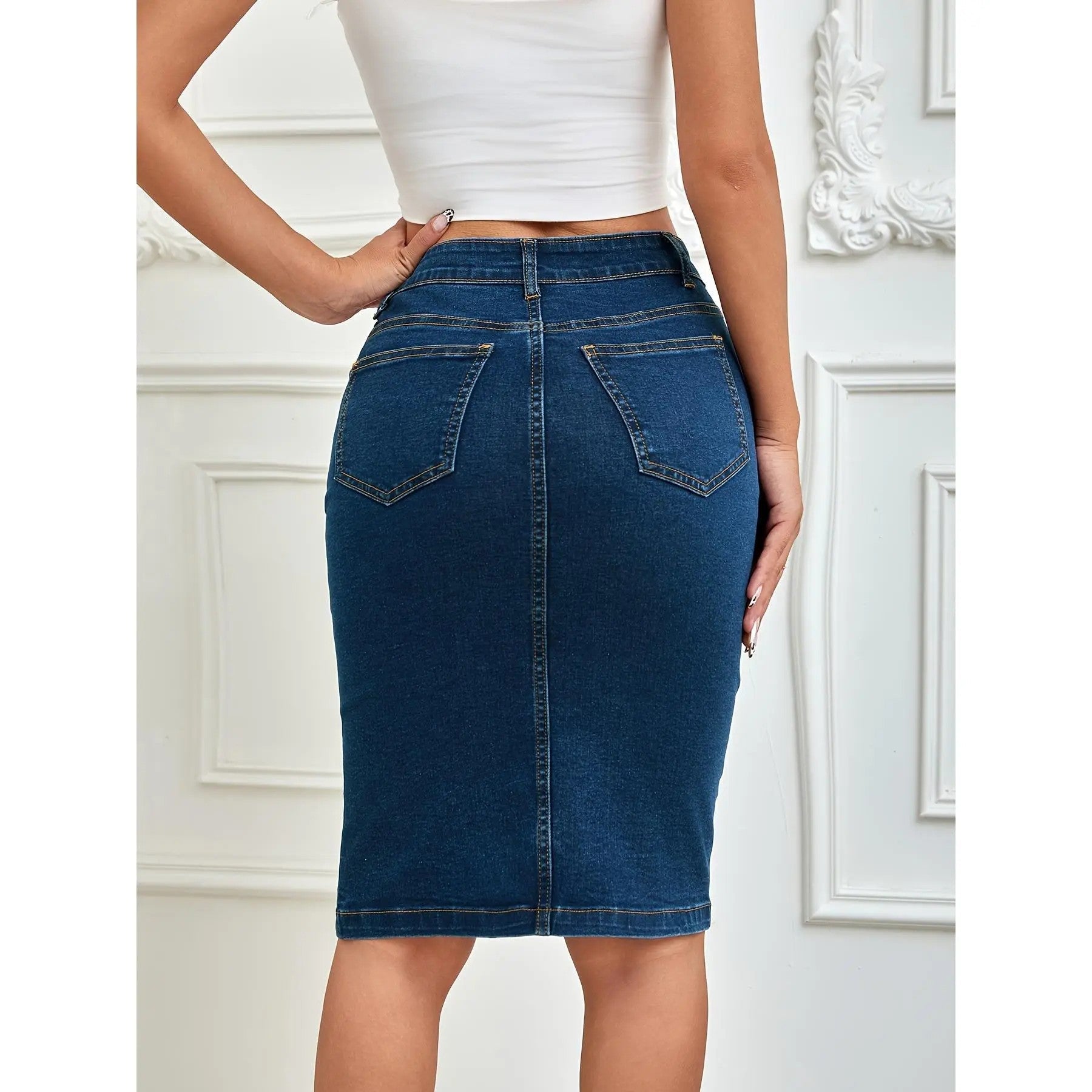 Women's Stretch Cotton Woven Skirt image 6