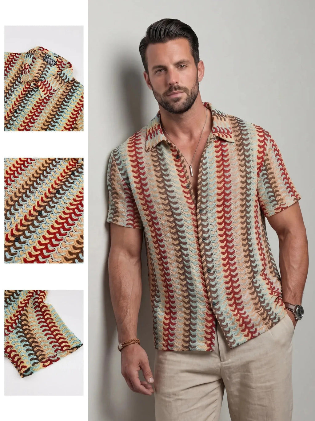 Men's 100% Polyester Knit Shirt image 2