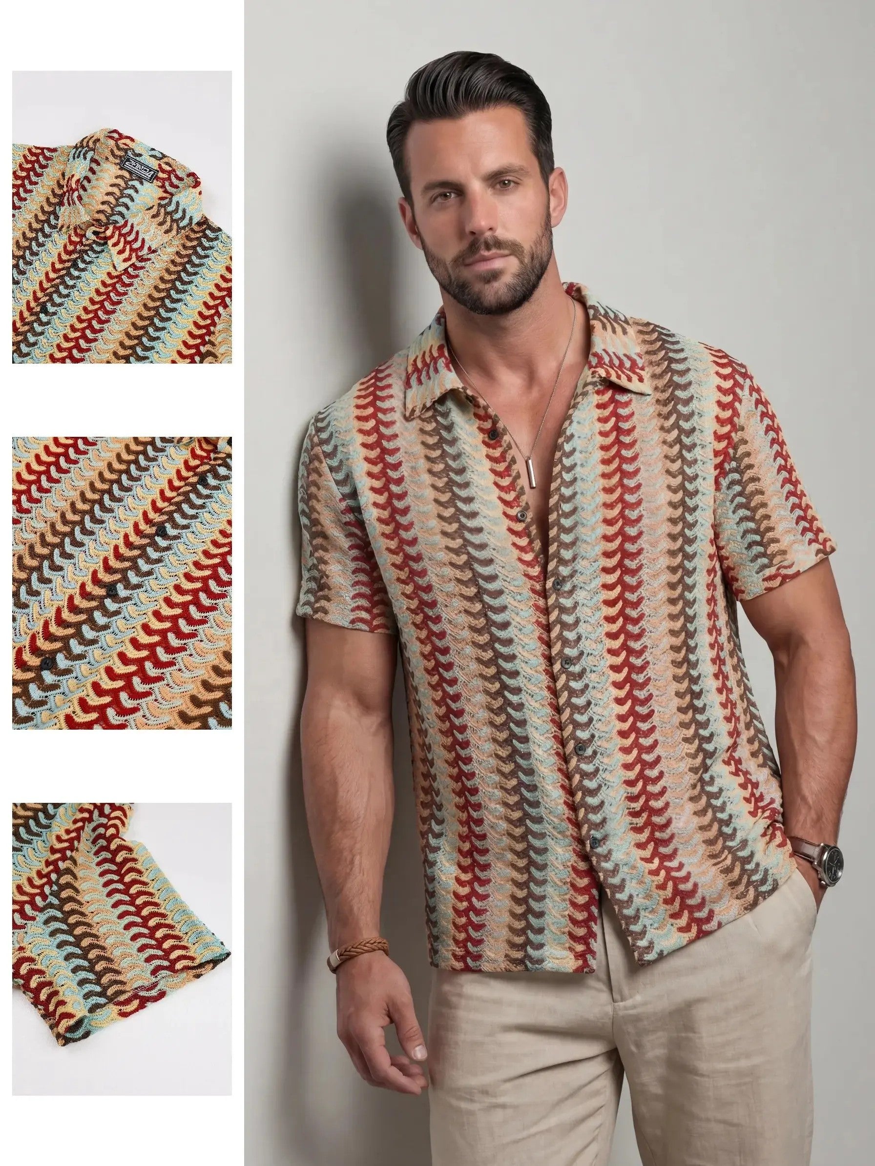 Men's 100% Polyester Knit Shirt image 2