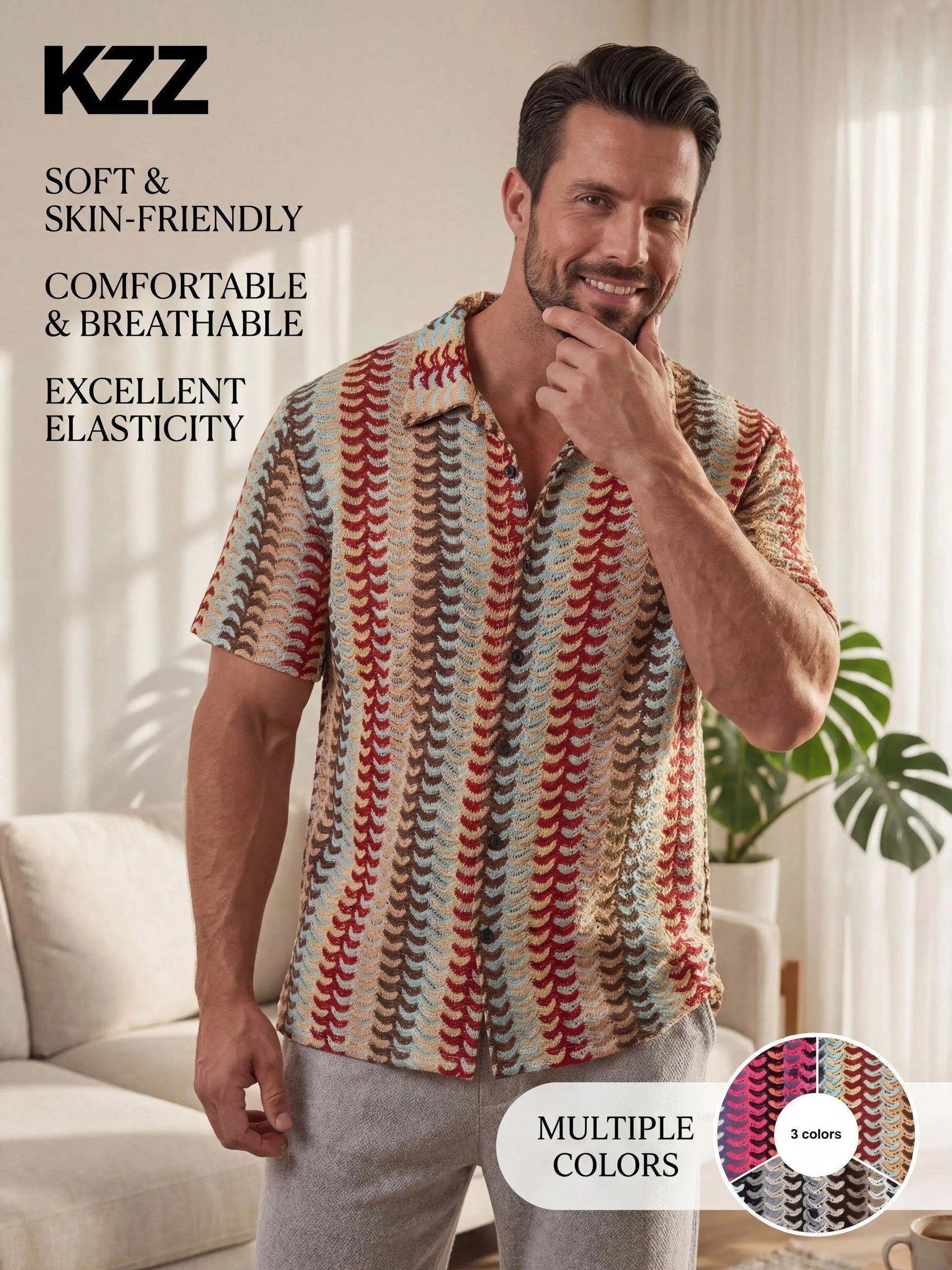 Men's 100% Polyester Knit Shirt image 5