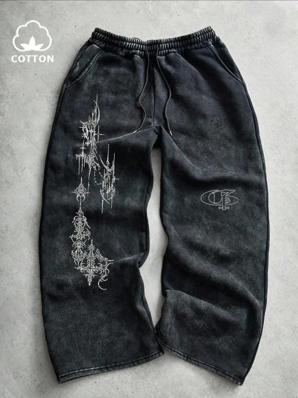 Men's 100% Cotton Knit Long Pants image 1