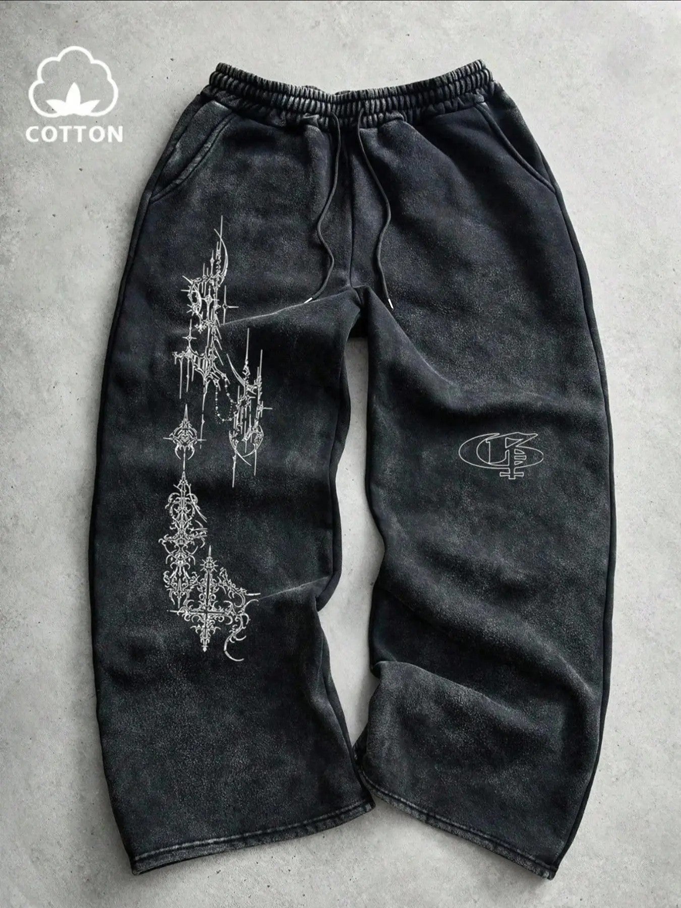 Men's 100% Cotton Knit Long Pants image 1