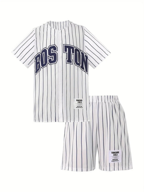 Boys' Polyester-Cotton Woven Casual Set image 2
