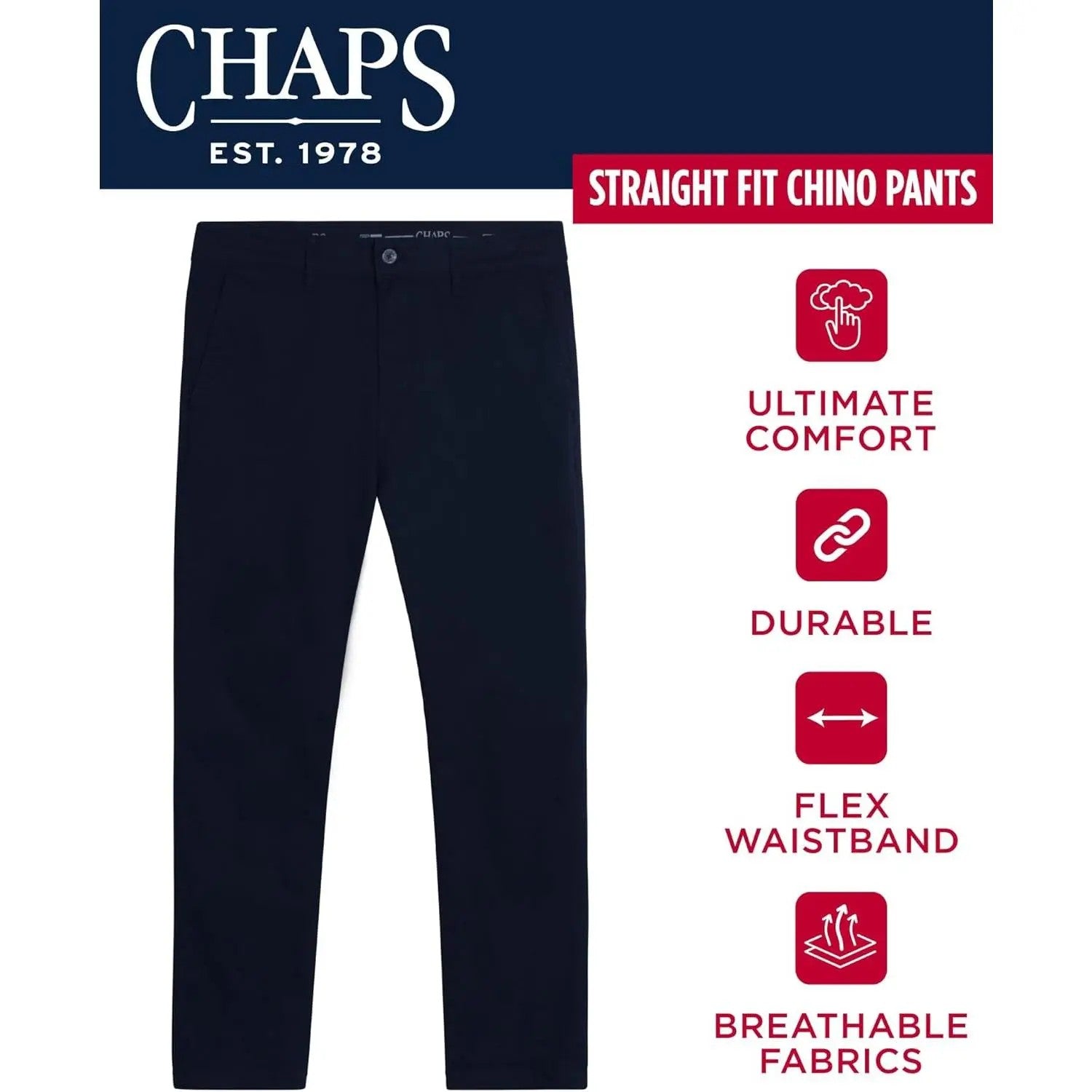 Men's Cotton-Blend Straight Woven Trousers image 4