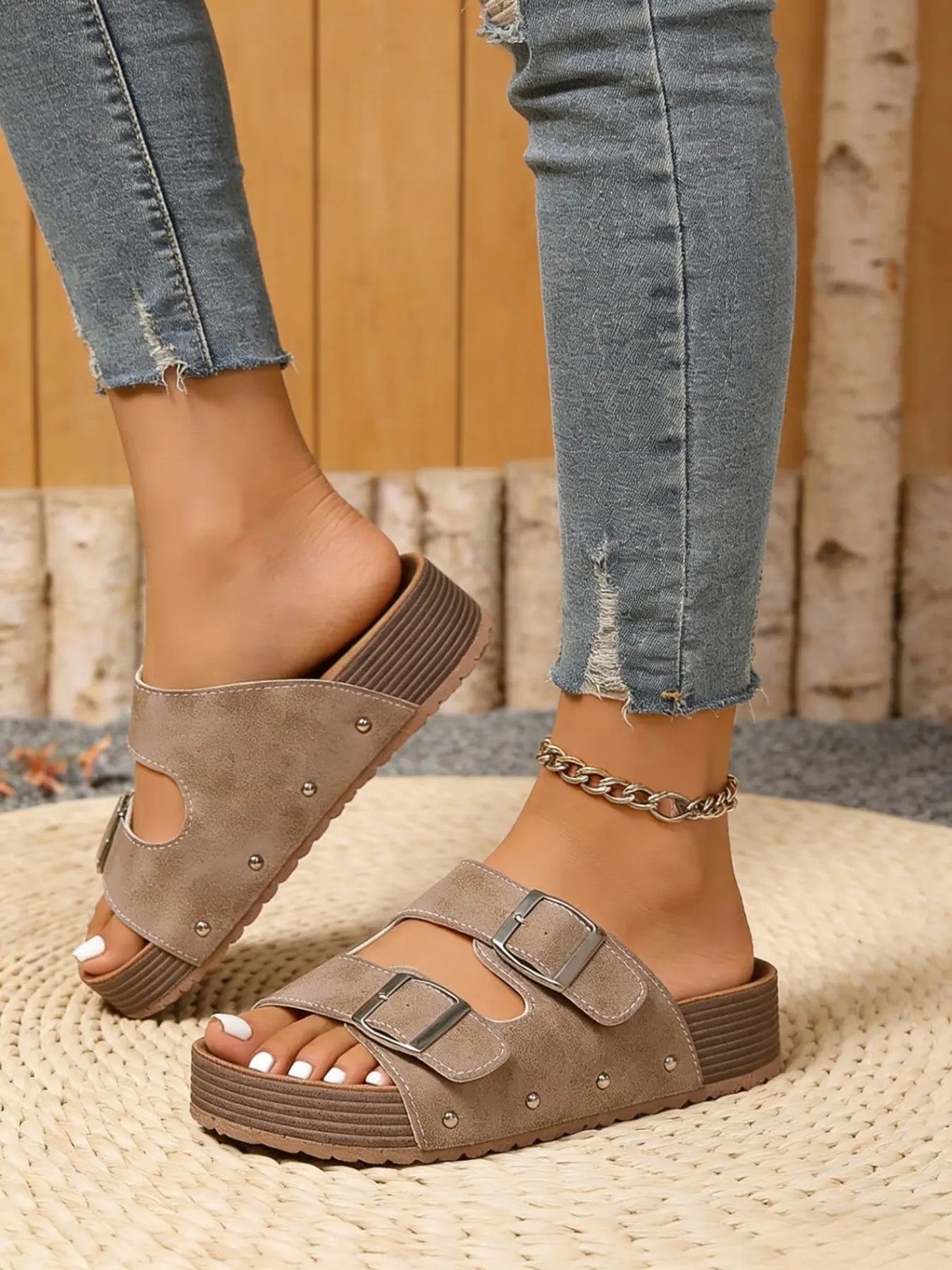 Women's PU Rubber-Sole Slippers image 2