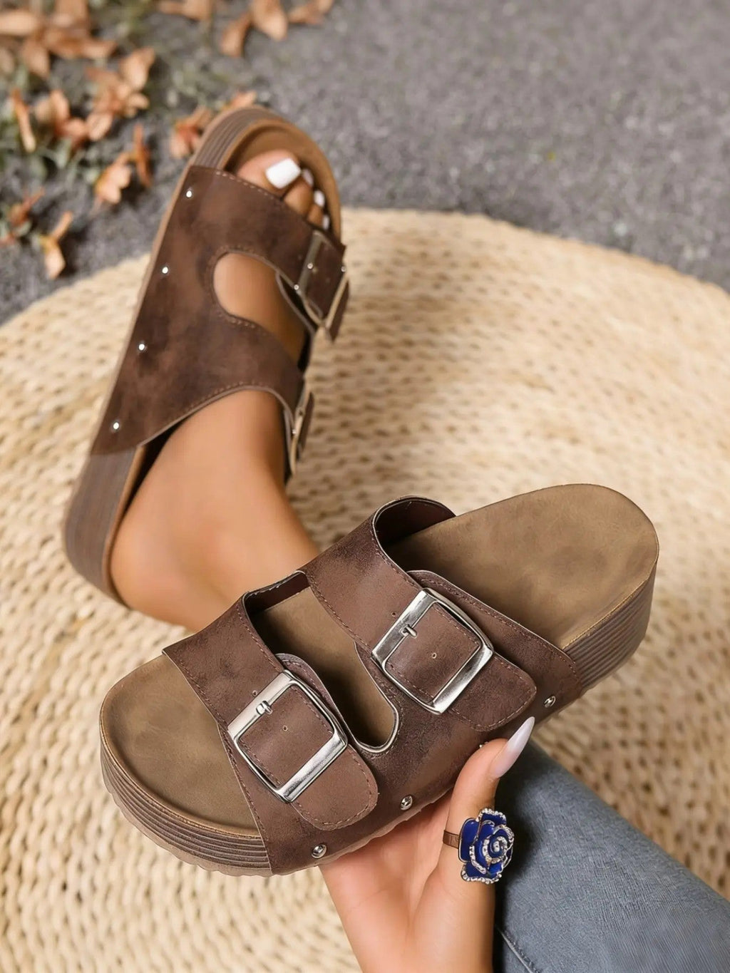Women's PU Rubber-Sole Slippers image 4