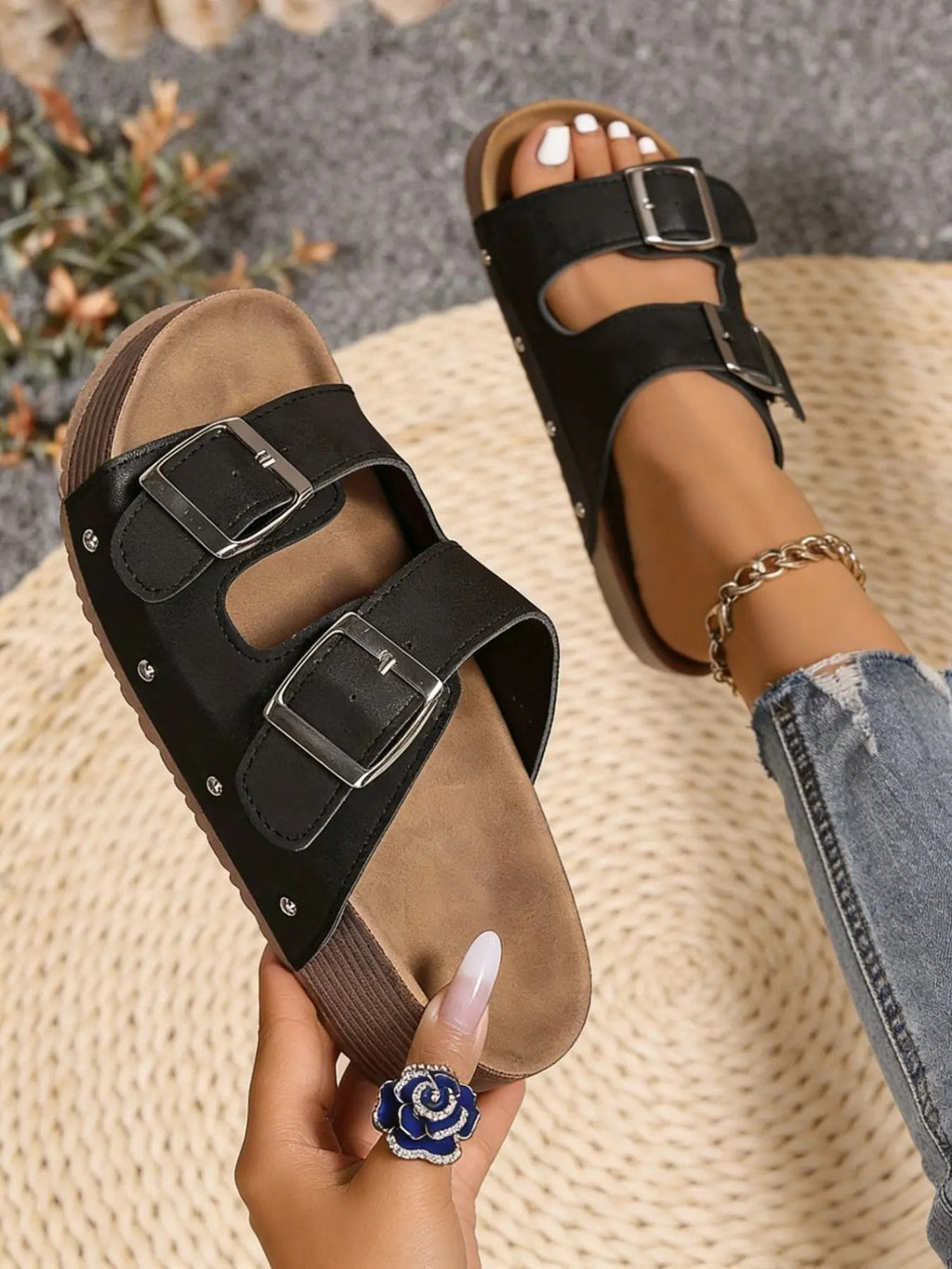 Women's PU Rubber-Sole Slippers image 8