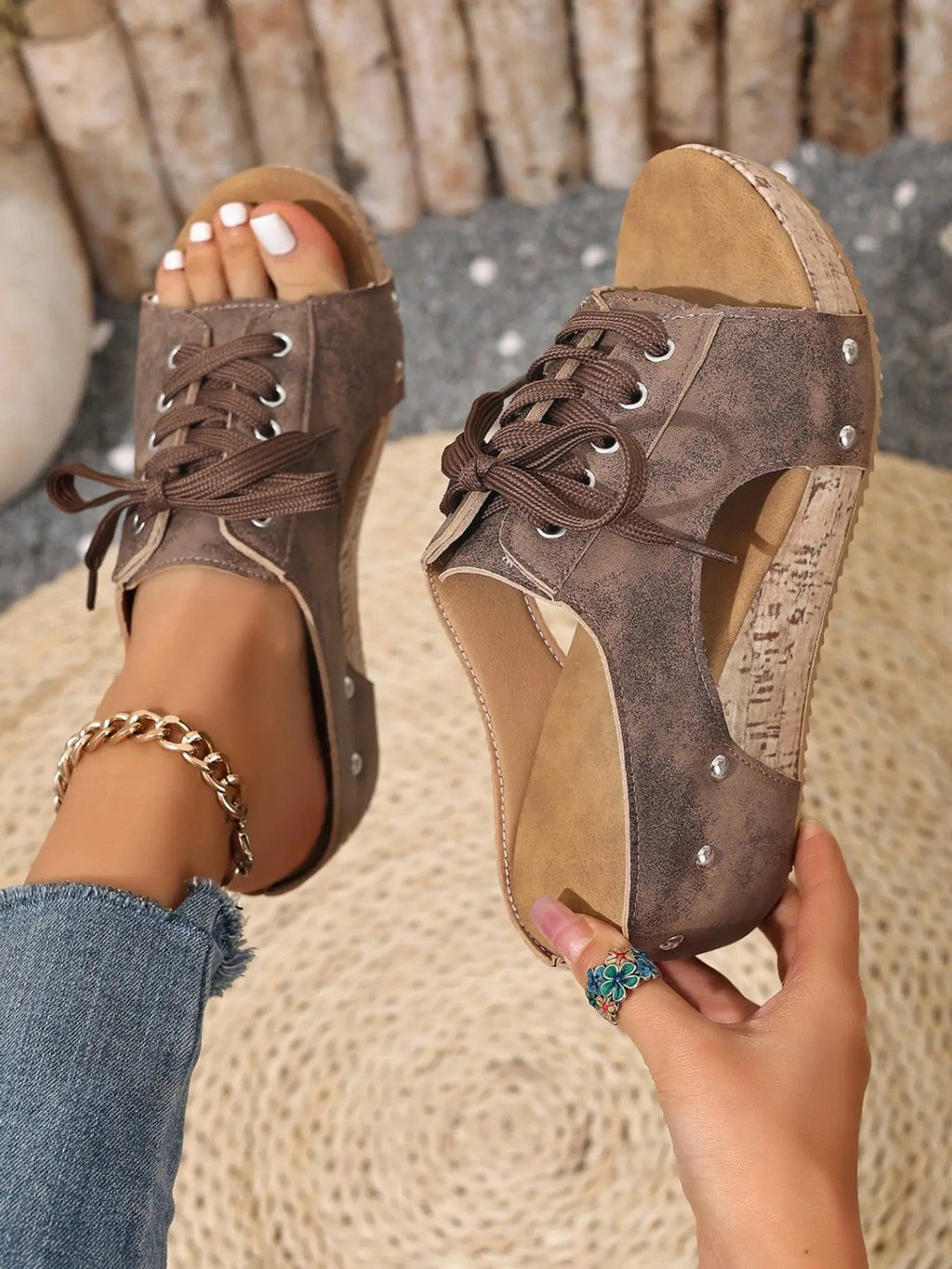 Women's PU Casual Sandals image 6