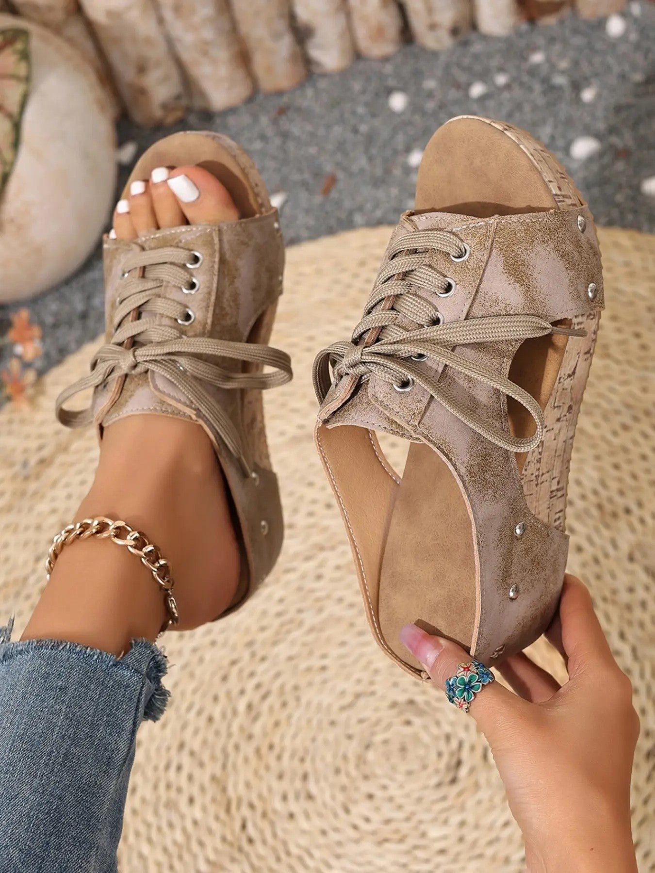 Women's PU Casual Sandals image 7