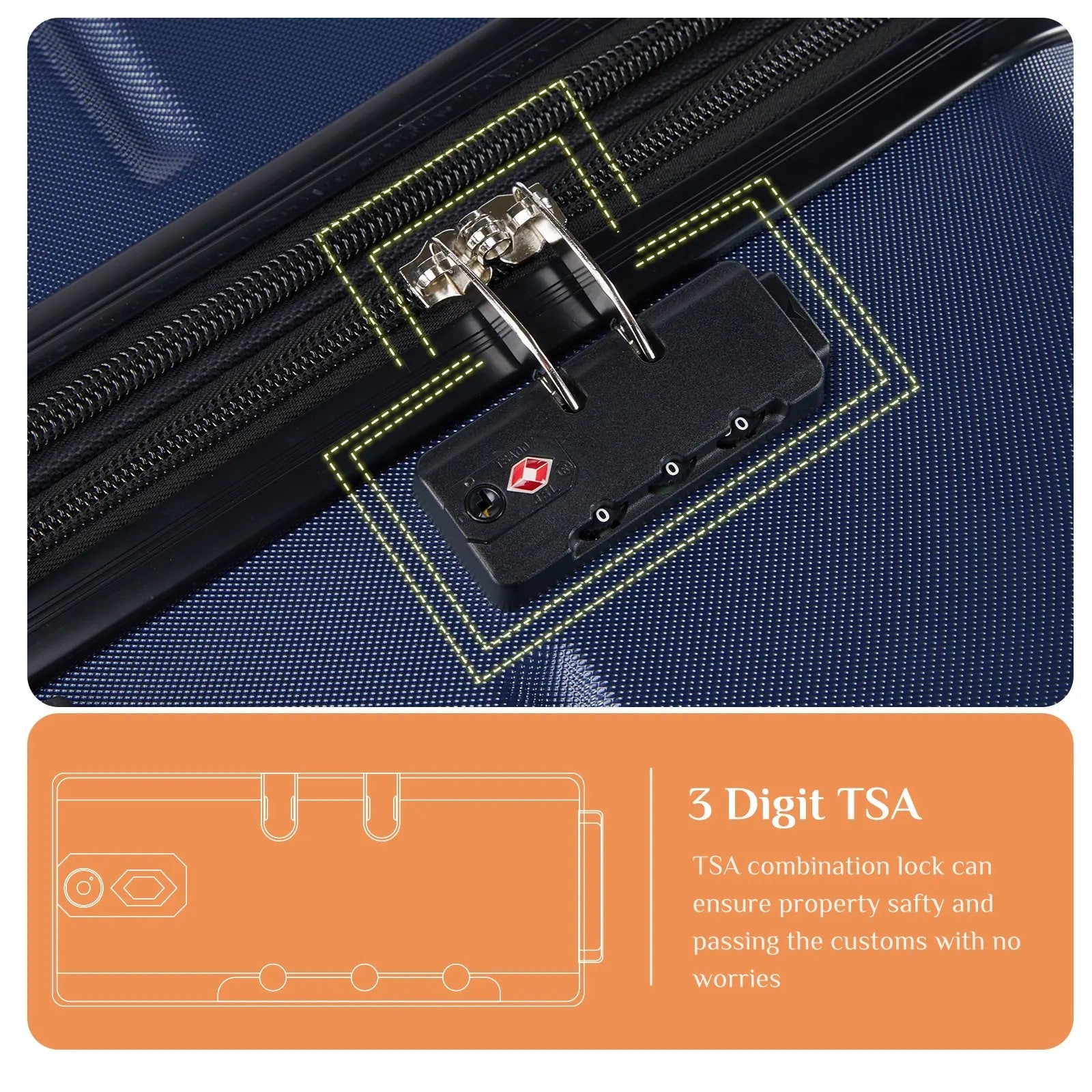 ABS-PC Hard Shell Travel Luggage image 4
