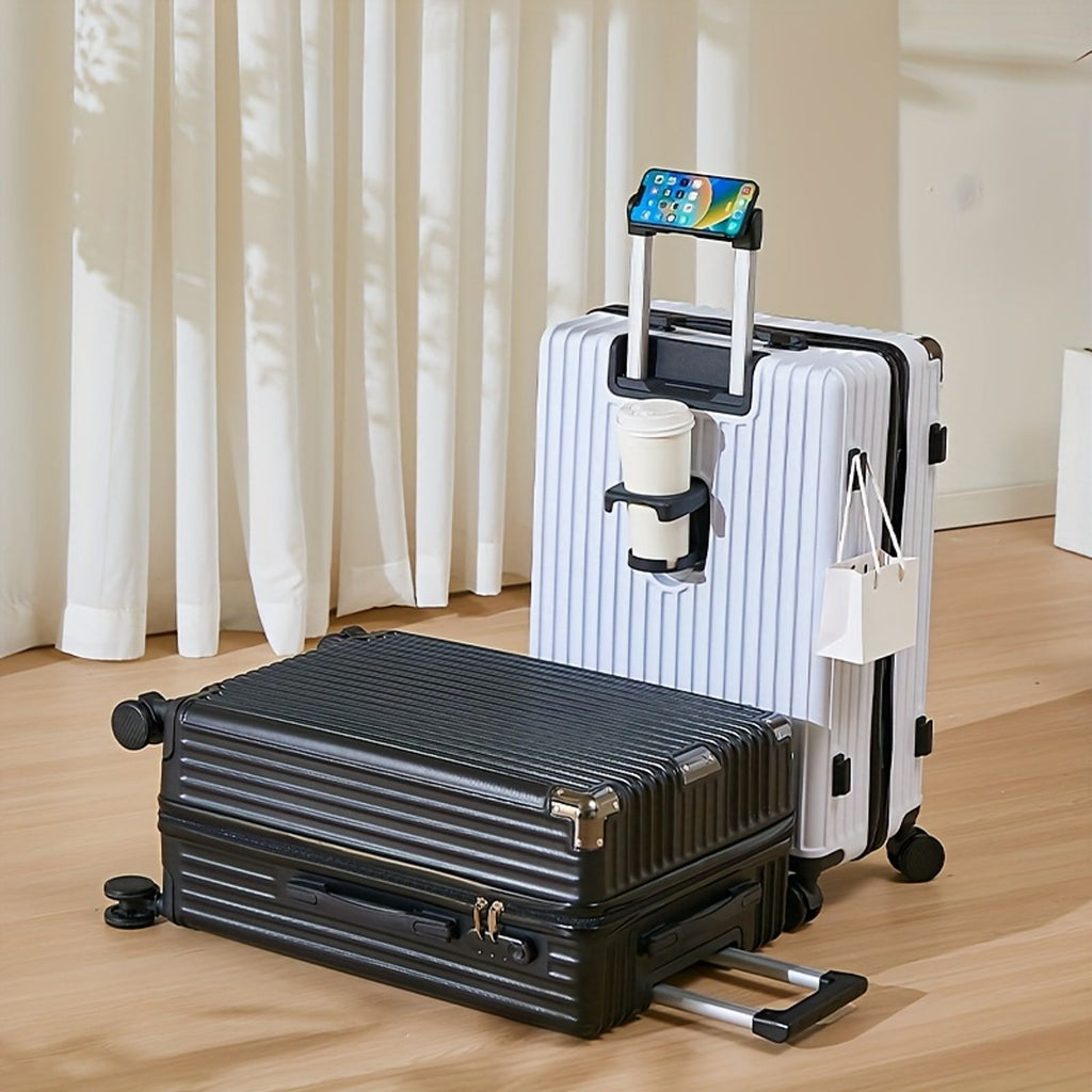 20 inch suitcase phone holder cup holder lightweight luggage image 4