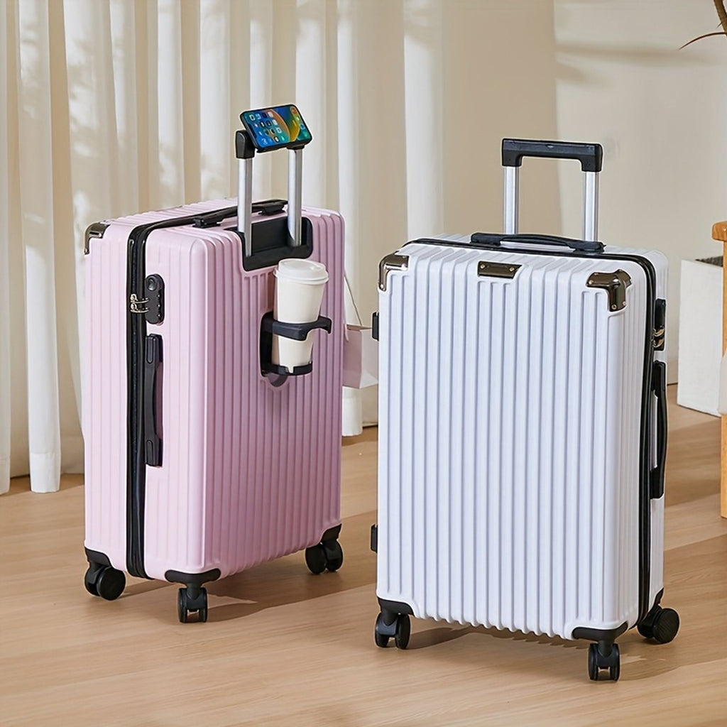 20 inch suitcase phone holder cup holder lightweight luggage image 5