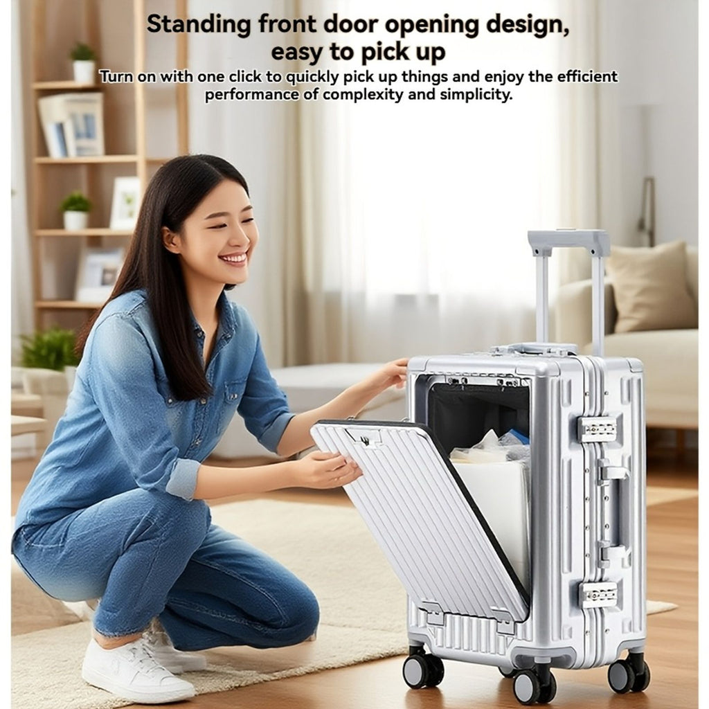 20 inch trolley case aluminum frame box image 6